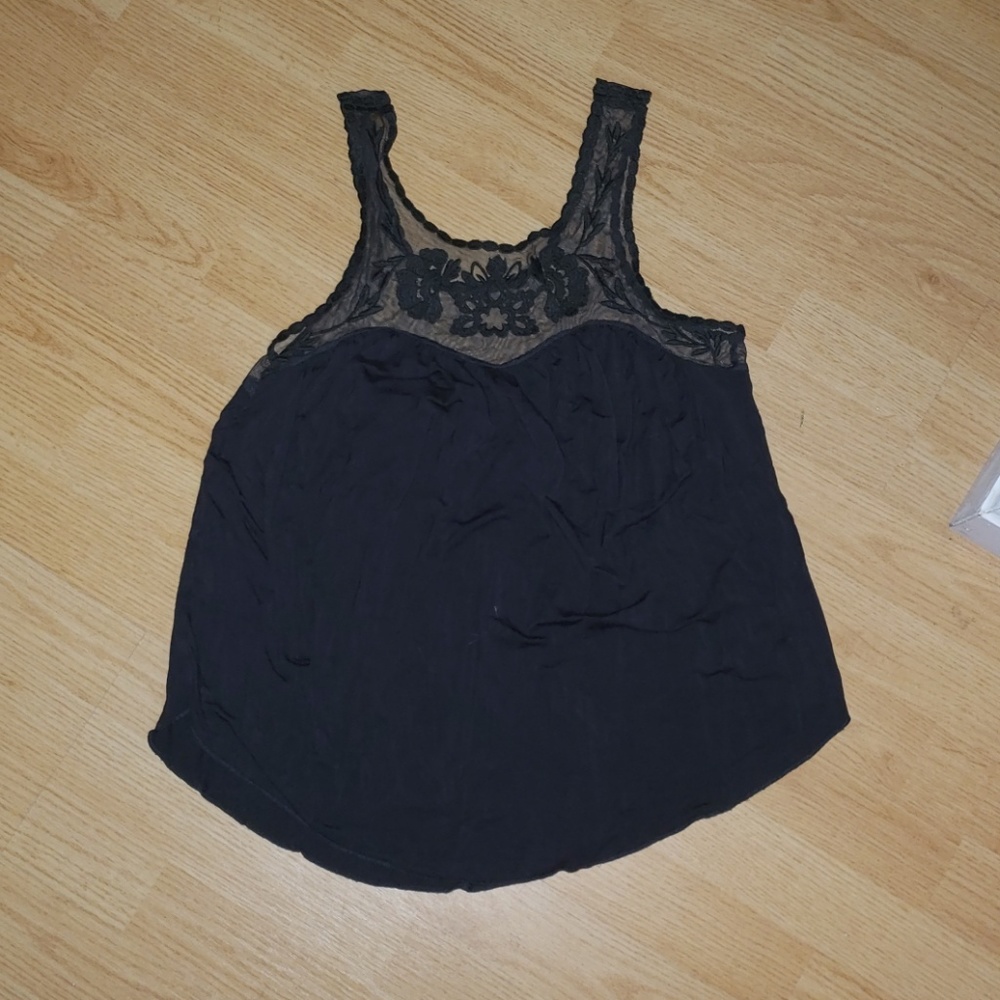 Grey tank with lace top
